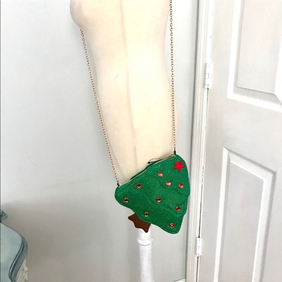NWOT Arcade holiday tree crossbody bag - Picture 4 of 11